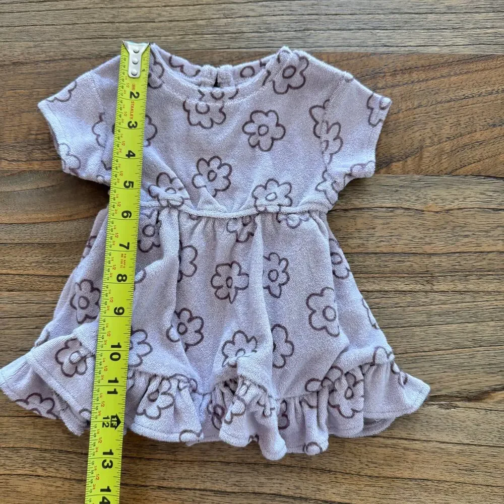 Quincy Mae Daisy Terry Dress + Bloomers - Size 3-6 months